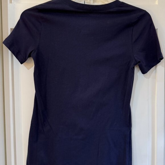 Dallas Cowboys Women's T Shirt Top S Blue V-Neck Soft Knit Licensed NFL Tee - Picture 3 of 6